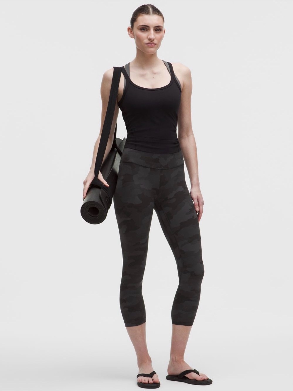 Lululemon Athletica Align Crop Black Camo High-Rise Leggings